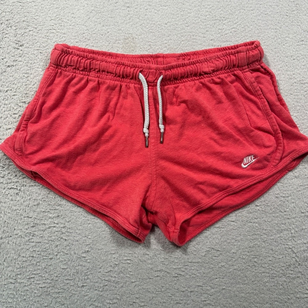 Nike Women's Vintage Gym/Heritage French Terry Shorts Coral Womens S Dolphin Hem